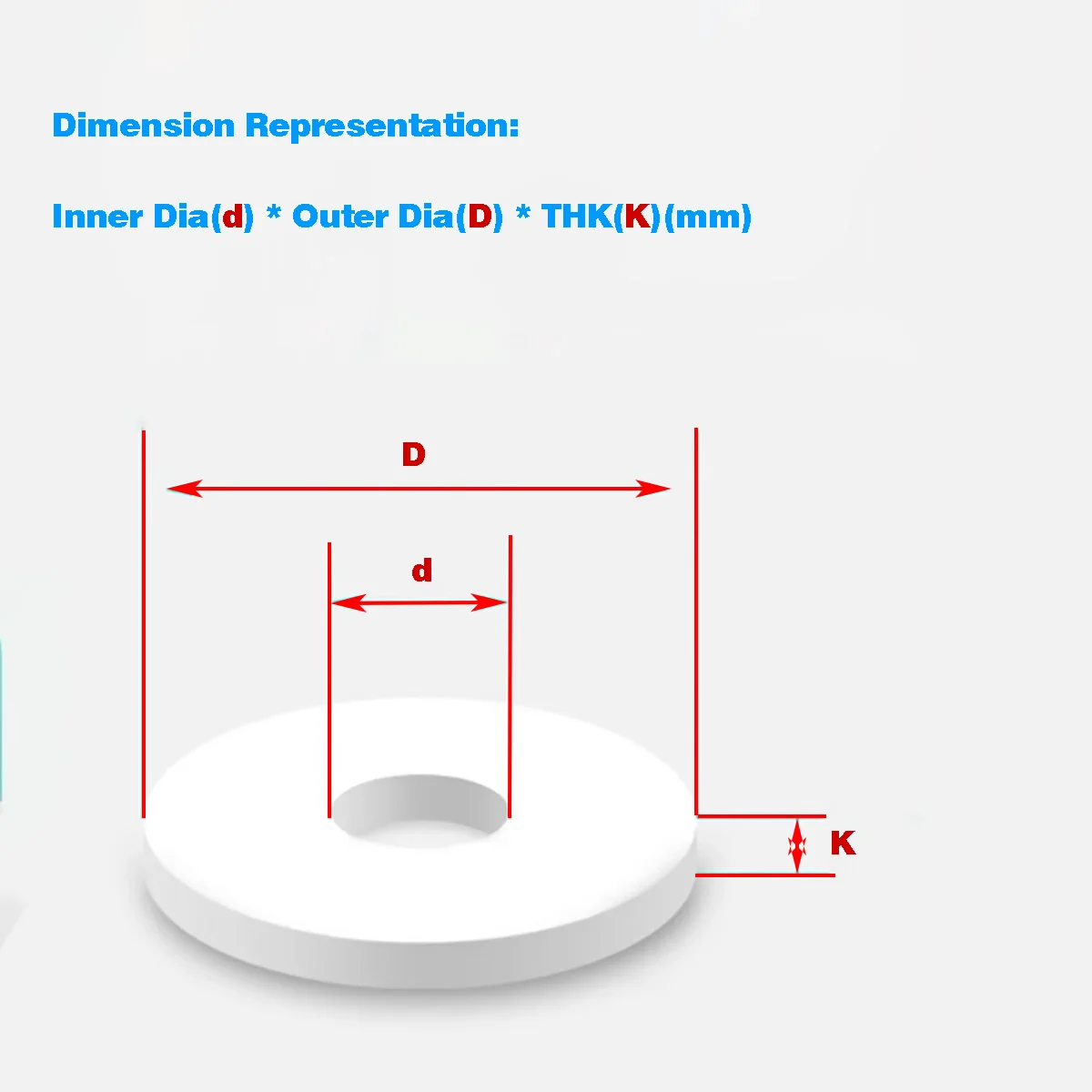 Circular Silicone Flat Washer/Solid Washer/High Temperature Resistant Soft Waterproof Sealing Ring