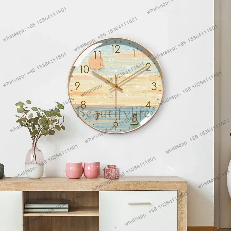 LD Modern Design Wall Clock Unique Oversized Luxury Vintage Wall Clock Digital Nordic Hands Round Cute   Home Decor