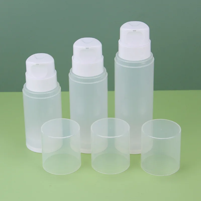 5/15pcs 150ml/200ml/250ml Empty Airless Bottle Lotion Pump Plastic Vacuum Emulsion Bottle Cosmetic Container Travel
