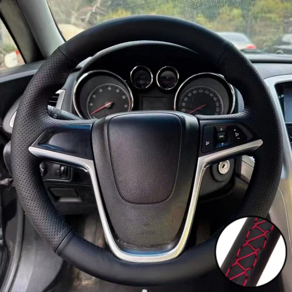 

Braid Car Steering Wheel Cover Wrap Hand Sewing Microfiber Leather For Buick Encore Cascada Verano 2013-2015 2016-2017 2018-2019
