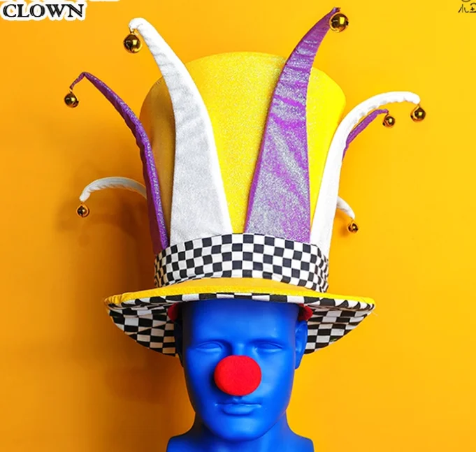 

Clown Hat Joker Perform Cap Man High New Style