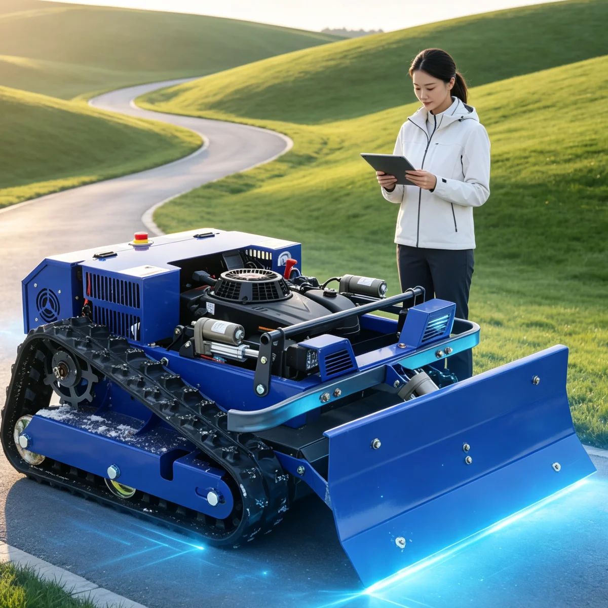 Customized Lawn Mower Petrol Flail Mower Remote Control Robot Lawn Mower All Terrain Robotic  remote control lawn mower