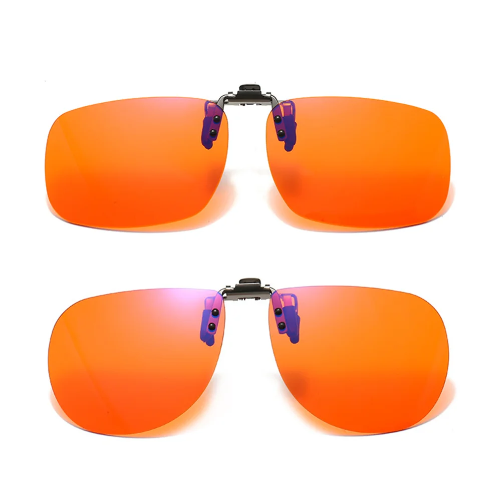 Flip Up Clip On Blue Light Blocking Glasses Square Men Computer Orange Anti Ray Filter Lens Women Pilot  Eyeglasses