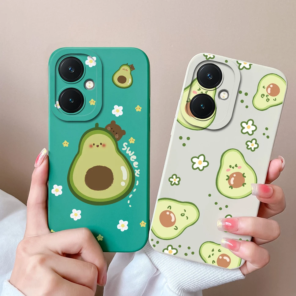 Cute Cat Phone Case For Vivo Y27 Y 27 4G 5G Cartoon Smooth Liquid Soft Silicone Back Cover For VivoY27 VivoY 27 Coque Funda Capa