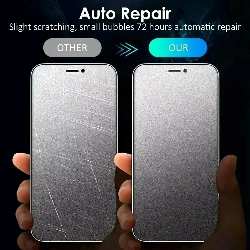 5 Piezas Protector de Pantalla Mate Cerámico Suave 9H para iPhone 17 Pro Max 15 14 16 11 12 13 Mini XR X Xs 7 8 Plus 17 Air 6