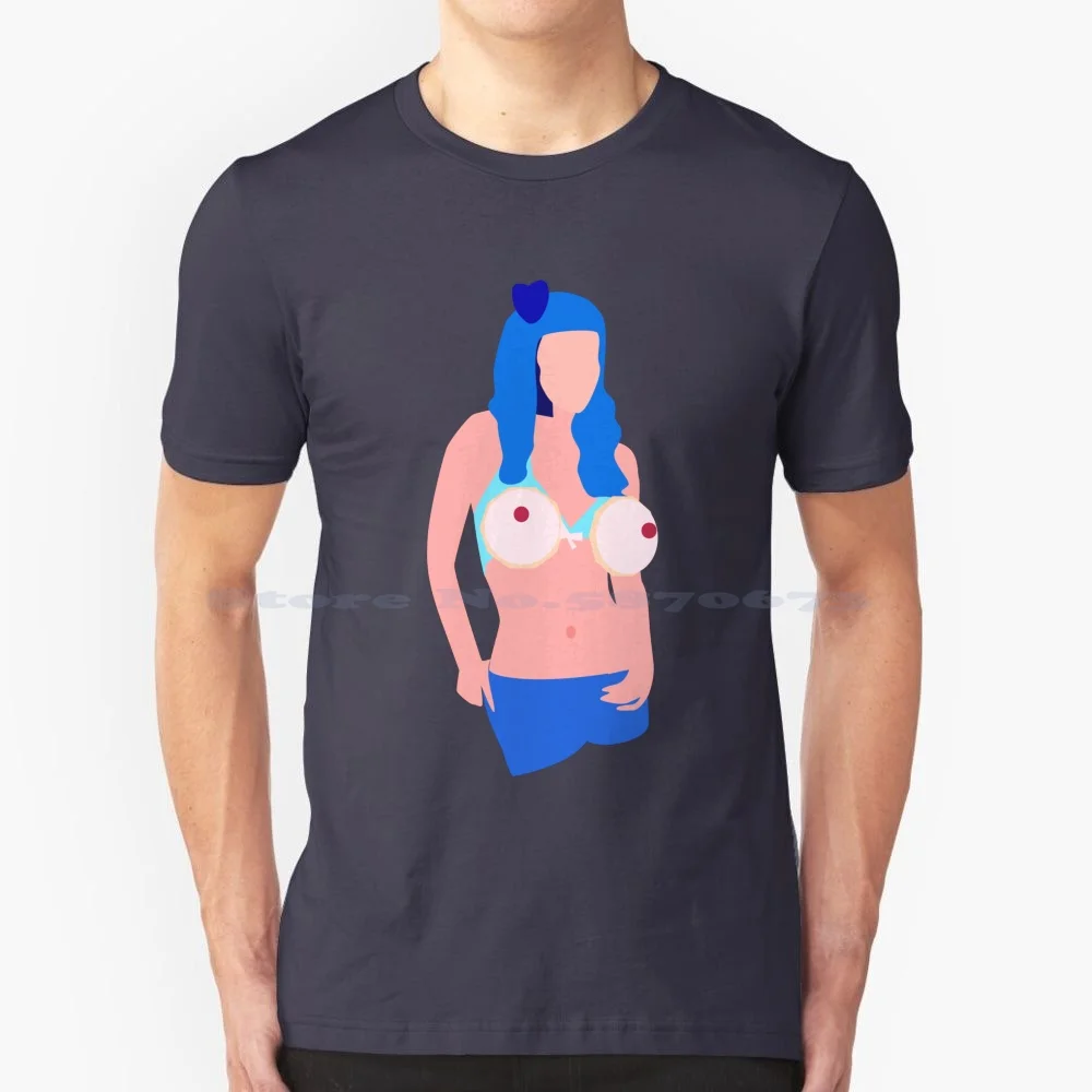 California Gurls T Shirt 100% Cotton Tee California Gurls California Girls Blue Wig Hair Cupcake Bra