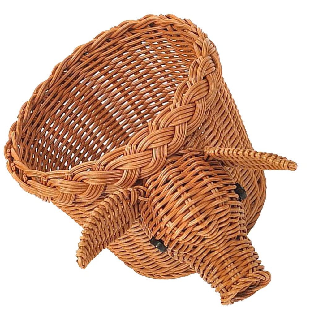 

Large Capacity Handheld Fruit Basket Reusable Plastic Woven Storage Basket For Home Hotel Tabletop Dessert Snacks Serving