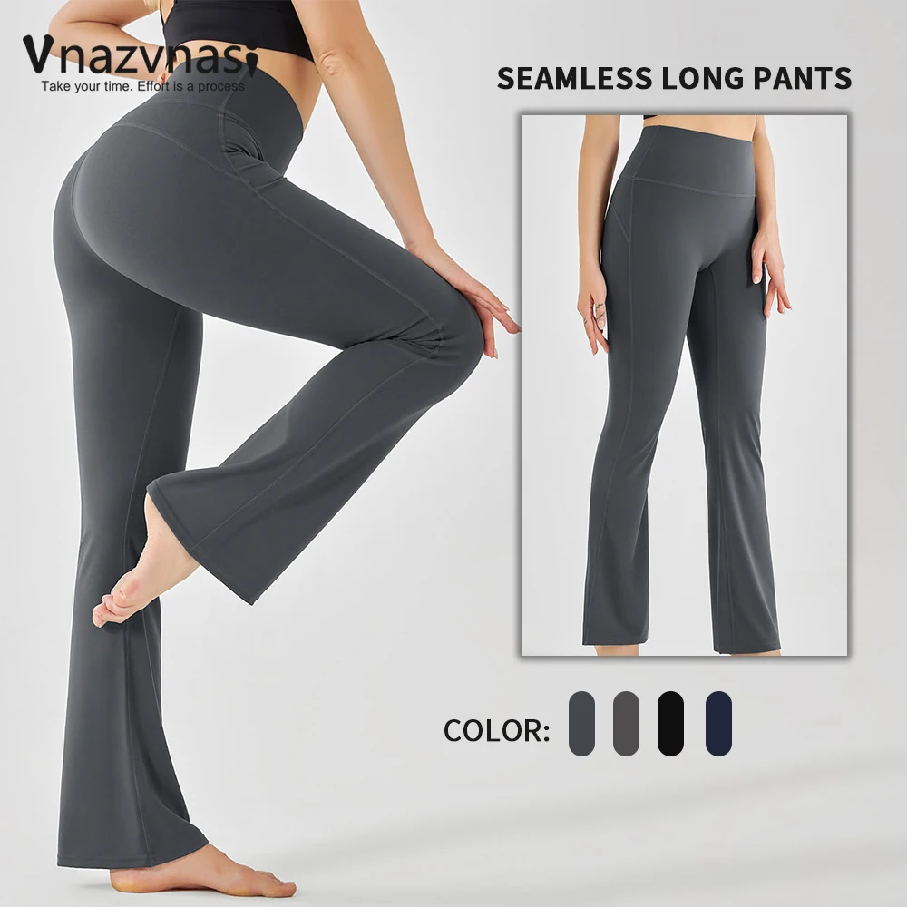 Vnazvnasi Yoga Flared Trousers High Waist Leggings for Fitness Push Up Sports Tights Women Pants Workout Clothes Sportswear Gym