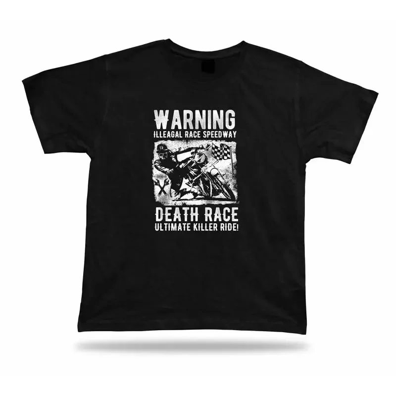 Tshirt Tee Shirt Birthday Gift Idea Illegal Race Speed Warning Death Ride Bike