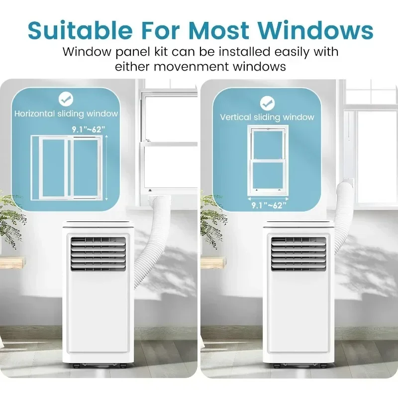 COWSAR Portable Air Conditioner Multi-Mode Room Air Conditioner with Remote Control Display Timer