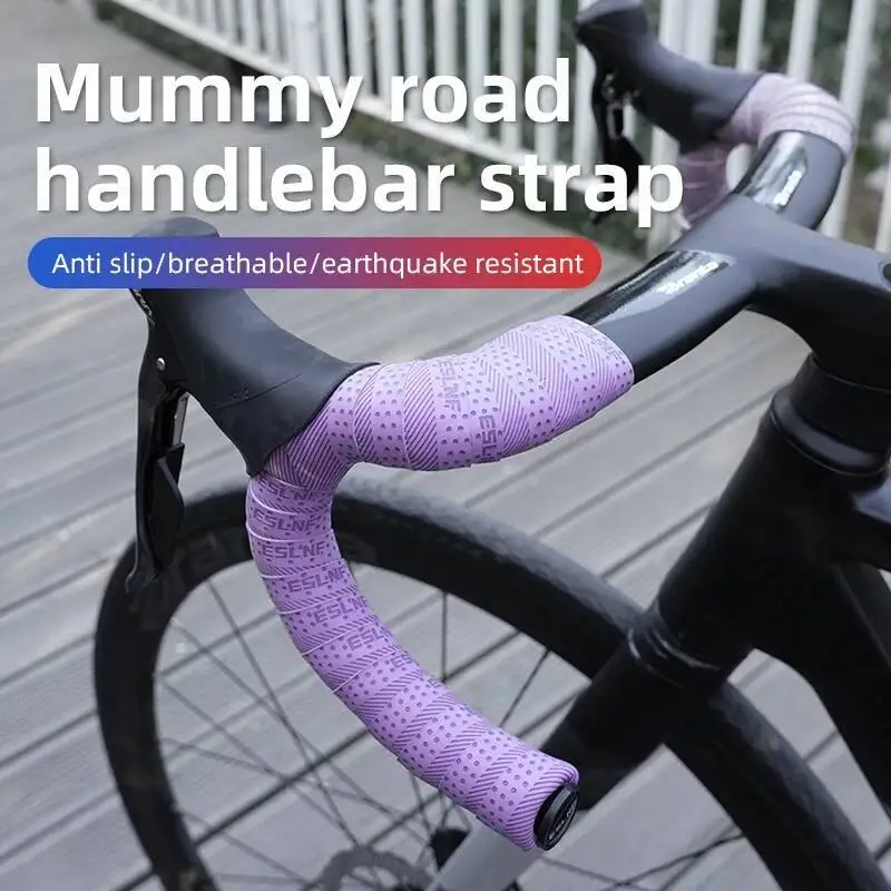 ESLNF Durable Comfortable Bicycle Tape Non-Slip Wear Resistant Absorption Leather Handle Road Bike Handlebar Tapes