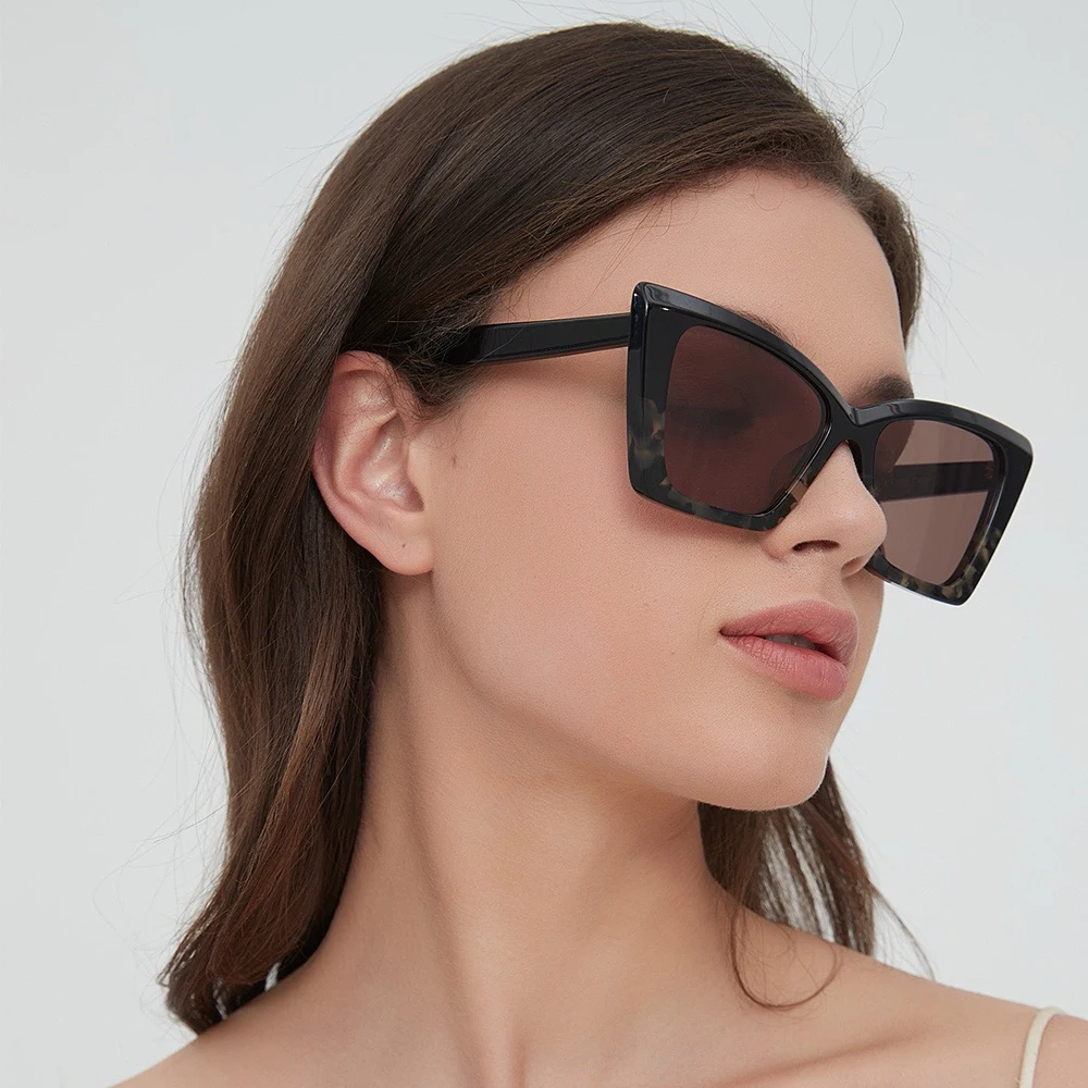 

2024 Top Elegant Luxury Ladies Sunglasses Shades Butterfly Style Acetate Frame Outdoor Fashion Women Colorful Eyewear Model 810