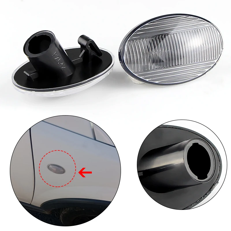 2 Peças para Opel Vauxhall Combo Tour Corsavan Mk2 Corsa C Tour Meriva: Capas de Luz de Sinalização Lateral e Indicador de Direção