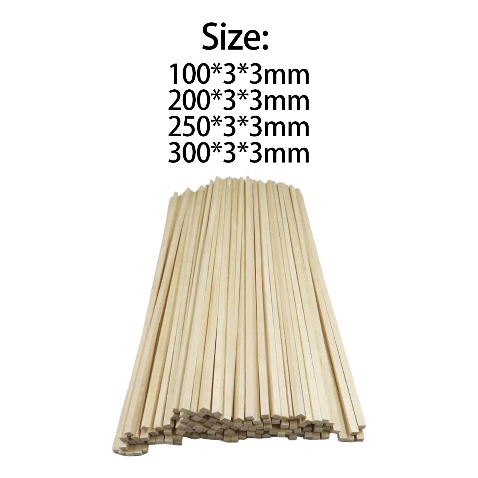 50 Pieces Unfinished Wooden Square Sticks Small Square Wooden Dowel Rod for