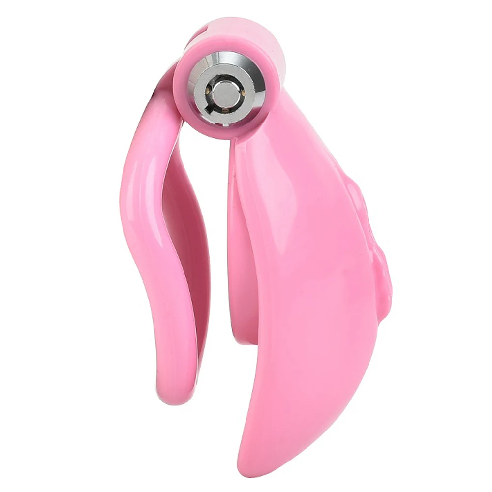 Pink Male Penis Chastity Cage Set Small Chastity Cage With 5 Cock Rings Penis Bondage Slave Man Sex Toy - Image 5