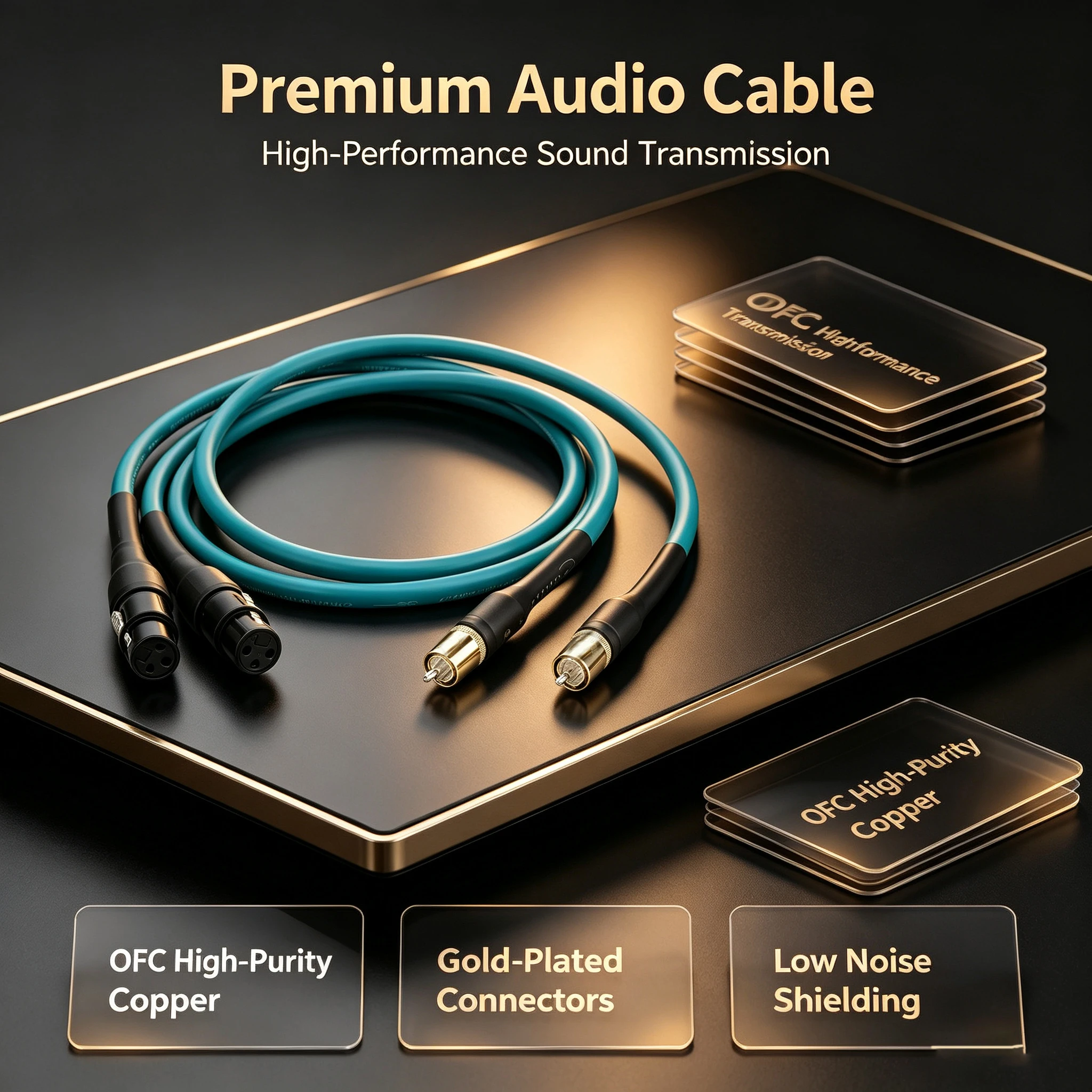 Pair Hi‑End Audiophile Audio RCA Interconnect Cable RCA Male to XLR Male Female HiFi Signal Wire for Amplifier CD DVD DAC Player