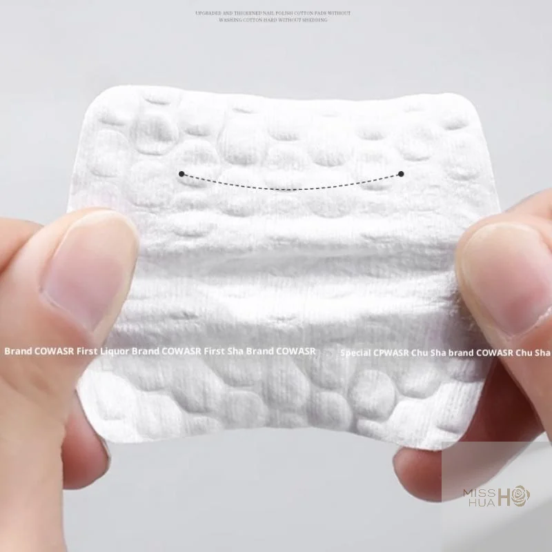 HUA Salviette per rimuovere lo smalto Salviette in cotone Dischetti Detergente per manicure senza pelucchi Gel UV Carte per rimozione unghie usa e getta Strumento per la pulizia