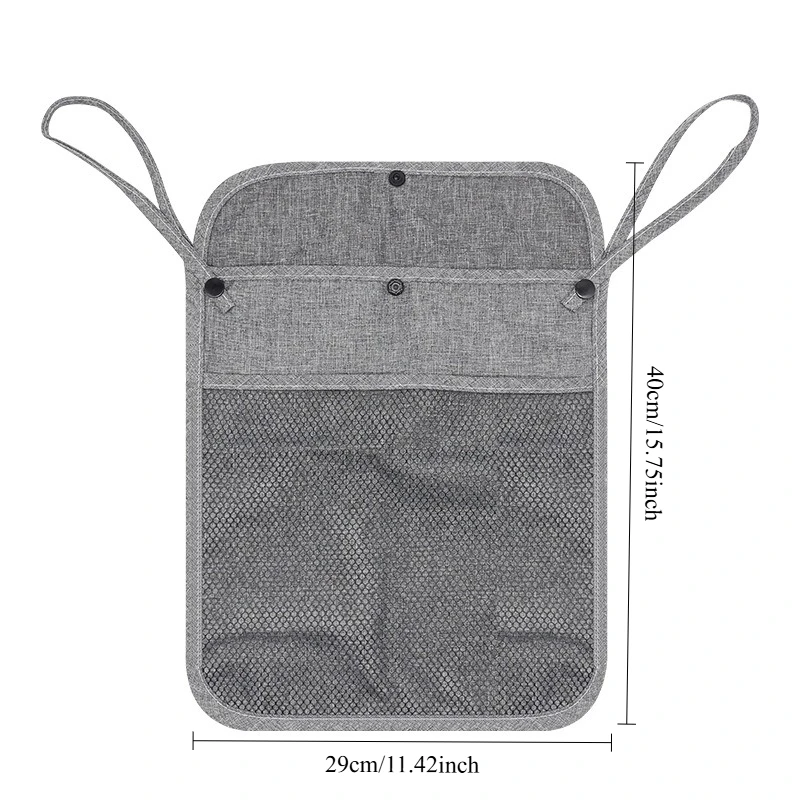 Baby-Kinderwagen-Aufbewahrungstasche mit großer Kapazität, doppelten Taschen, Organizer für Mütter, Netztaschen, tragbare Hängetasche für den Kinderwagen im Freien. – Detail 1
