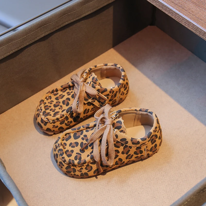 Spring Autumn Baby Boys Girls Casual Shoes Leopard Print Children Shoes Outdoor Kids Anti-slip Soft Sole Infant Toddler Shoes
