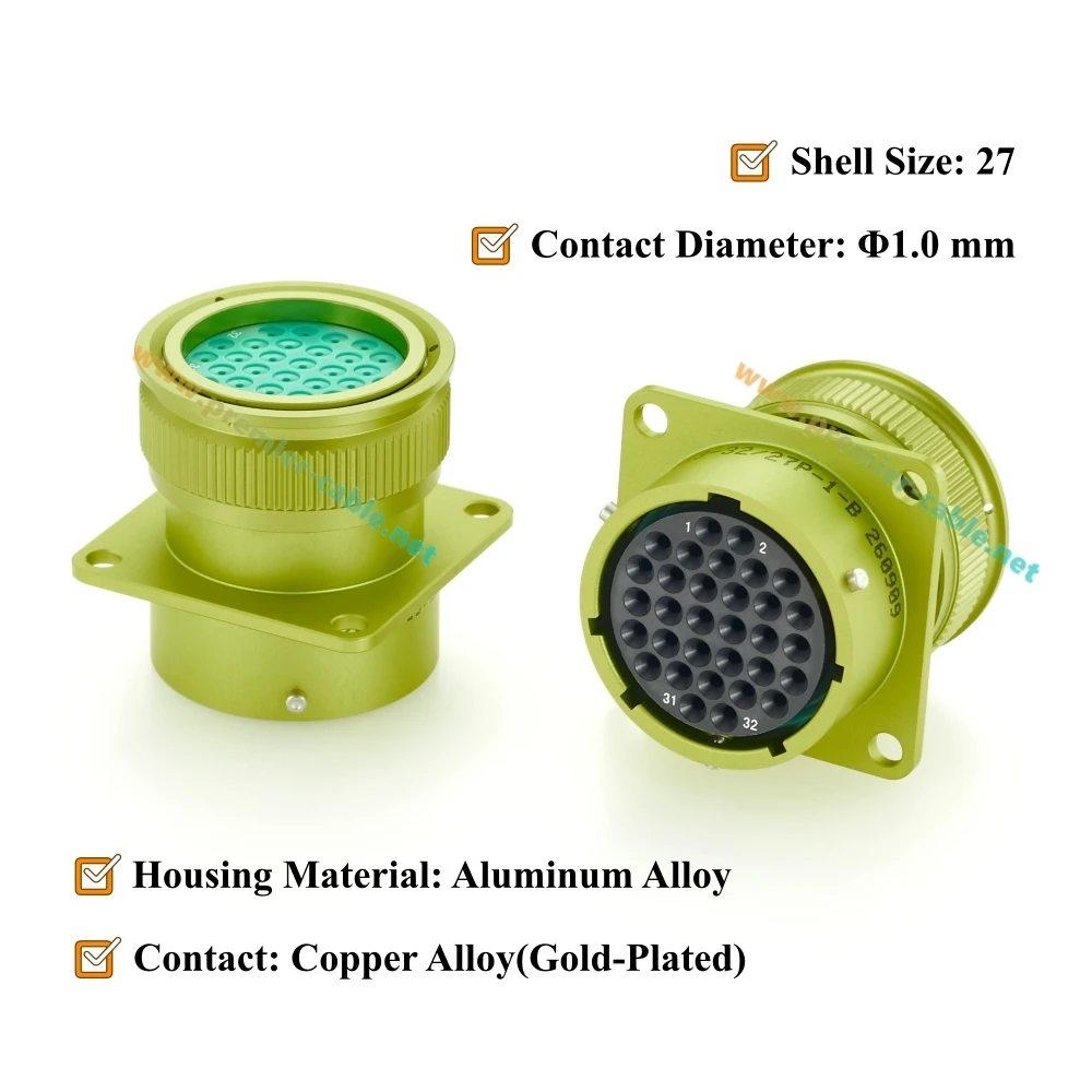 ZH23 Series 32 Pin Female Bayonet Connector, ZH23-32/27P-1-B, СНЦ23-32/27P-1-B, SNTs23-32/27R-1-V
