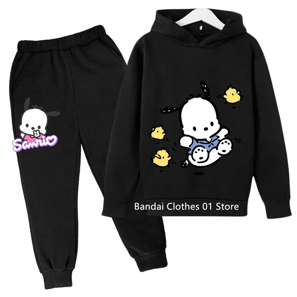 

Brand Clothes Kawaii Pochacco Hoodie Set Sweatshirts Later Hoodie Sonic Long Sleeve Pullover Boy Girl Tracksuit Set