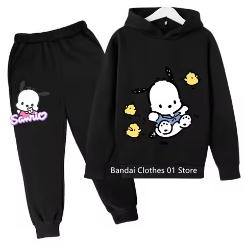 Brand Clothes Kawaii Pochacco Hoodie Set Sweatshirts Later Hoodie Sonic Long Sleeve Pullover Boy Girl Tracksuit Set