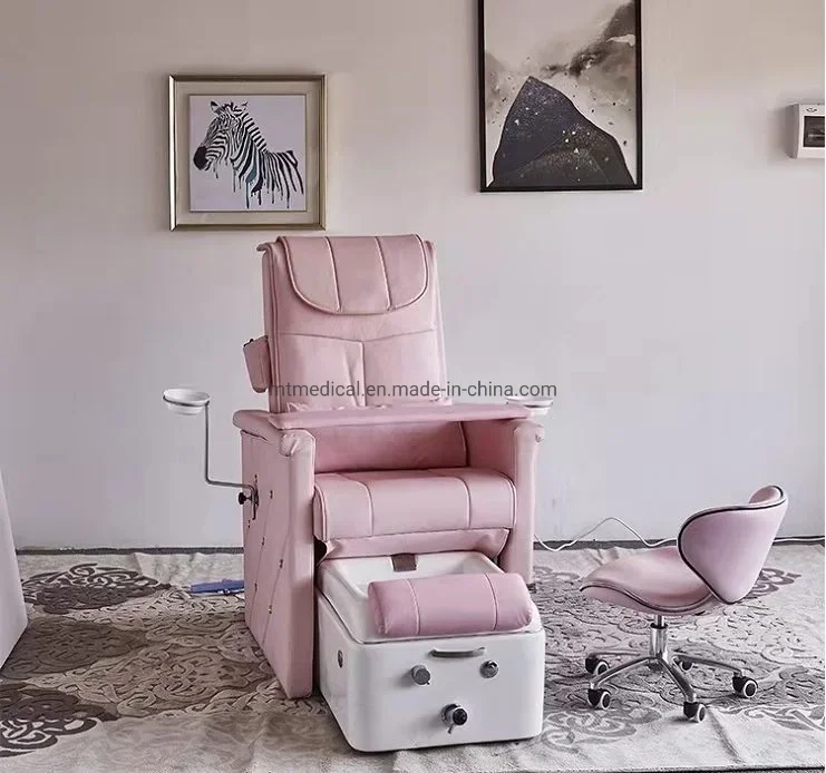 Medical Hot Sale Modern Pink Hydraulic SPA Bed Electric 3/4 Motor Facial Beauty Massage Bed Cosmetology Chair Pedicure Chair