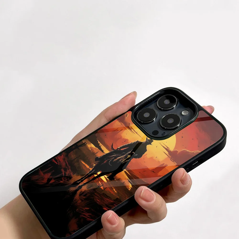 Red Dead R-Redemption 2 Phone Case For IPhone 11 12 13 14 15 16 Plus Pro Max Mirror Acrylic PC TPU Cover