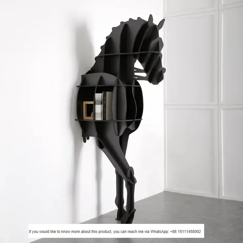 Italian Designer Horse Sculpture Console Table, Minimalist Art Animal Shaped Entry Hall Table Storage Display Rack