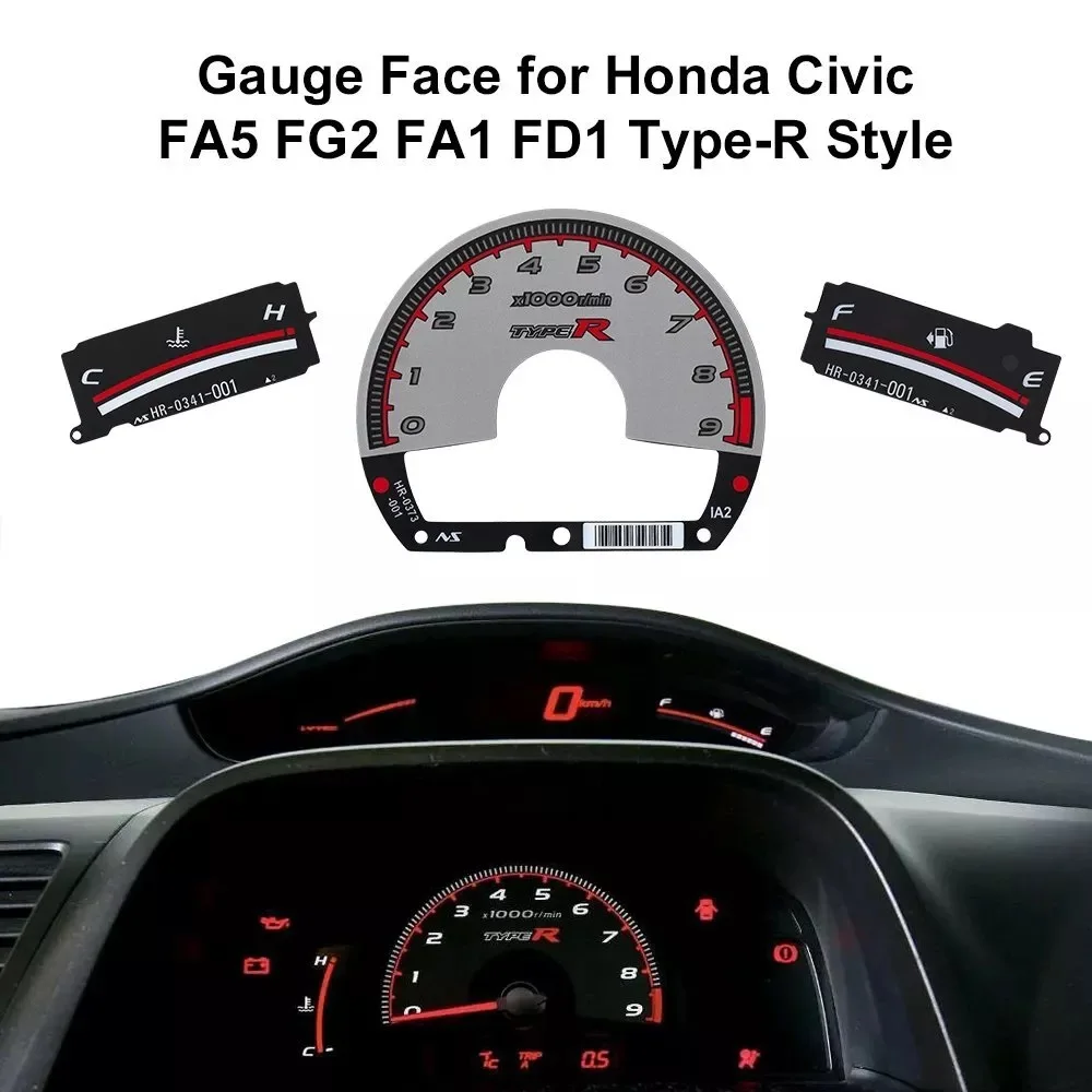 Lamp beds+Gauge Face for Honda Civic FA5 FG2 FA1 FD1 Type-R Style 8000rpm 9000rpm 10000rpm