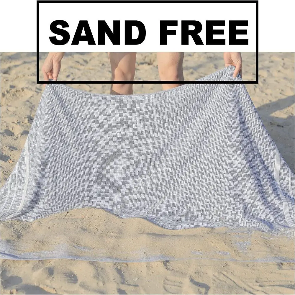New Absorbent Oversized Turkish Beach Towel Lightweight Premium Quality Travel Blanket Stripe Extra Large Cotton Bath Towel Set