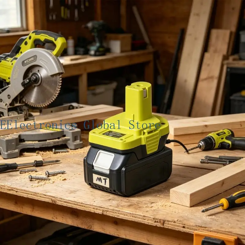 462B Compact Power Tool 18/20V Battery Adapter with Quick Release Latches USB Output for Temporary Device Charging,