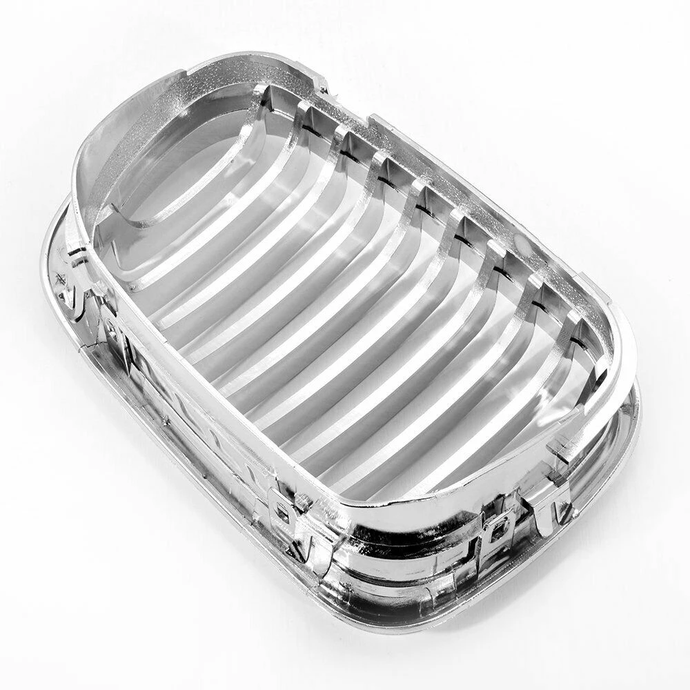 

1 Pair Front Kidney Grill Grille Chrome For -BMW E46 325Ci 330Ci 3 Series Coupe 2DR 1999-2002-ABQF