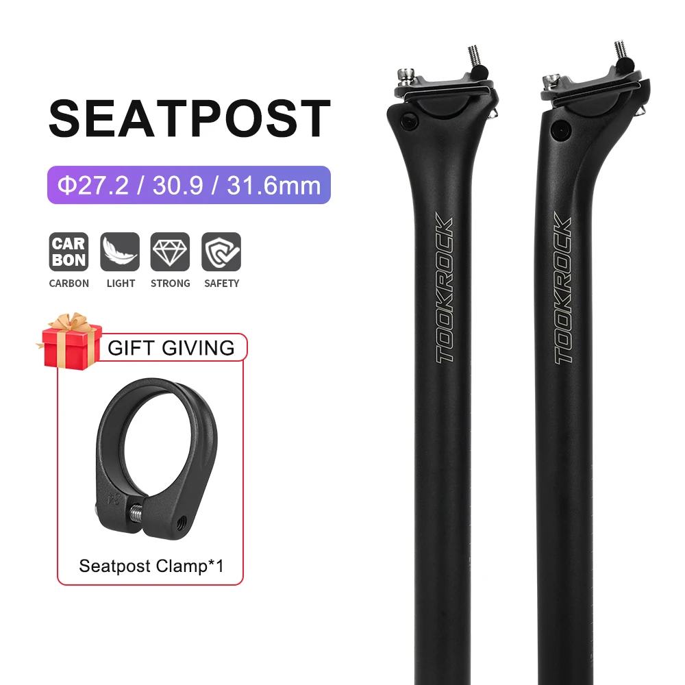 Bike MTB Carbon Seat Post Offset 20mm 27.2 30.9 31.6mm Mountain/Road Bike Seatpost 350-400mm bicycle parts