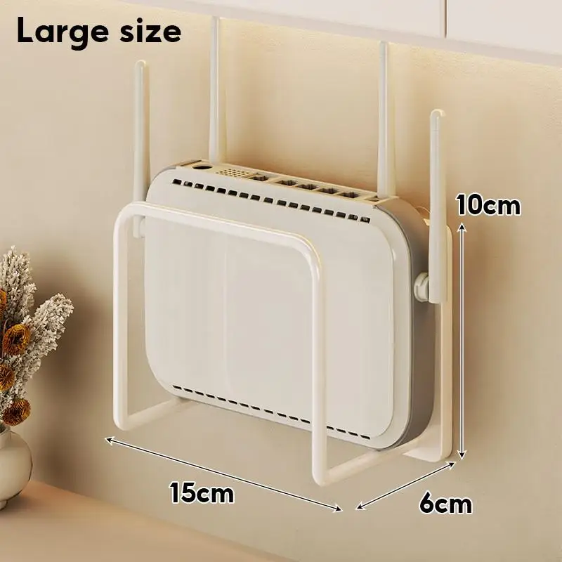 Wandmontierte Router-Halterung/Regal Geeignet für WLAN-Router und Set-Top-Boxen mit Kabelmanagement-Funktion – Detail 17