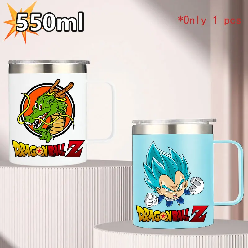 لعبة دراغون بول كوب من الفولاذ المقاوم للصدأ معزول مع مقبض طبقة مزدوجة عزل كارتون بيجيتا كاكاروتو كوب قهوة مكتب #2