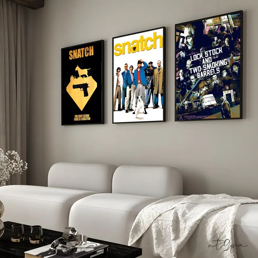 Movie Snatch Poster Self-adhesive Art Waterproof Paper Sticker Coffee House Bar Room Wall Decor