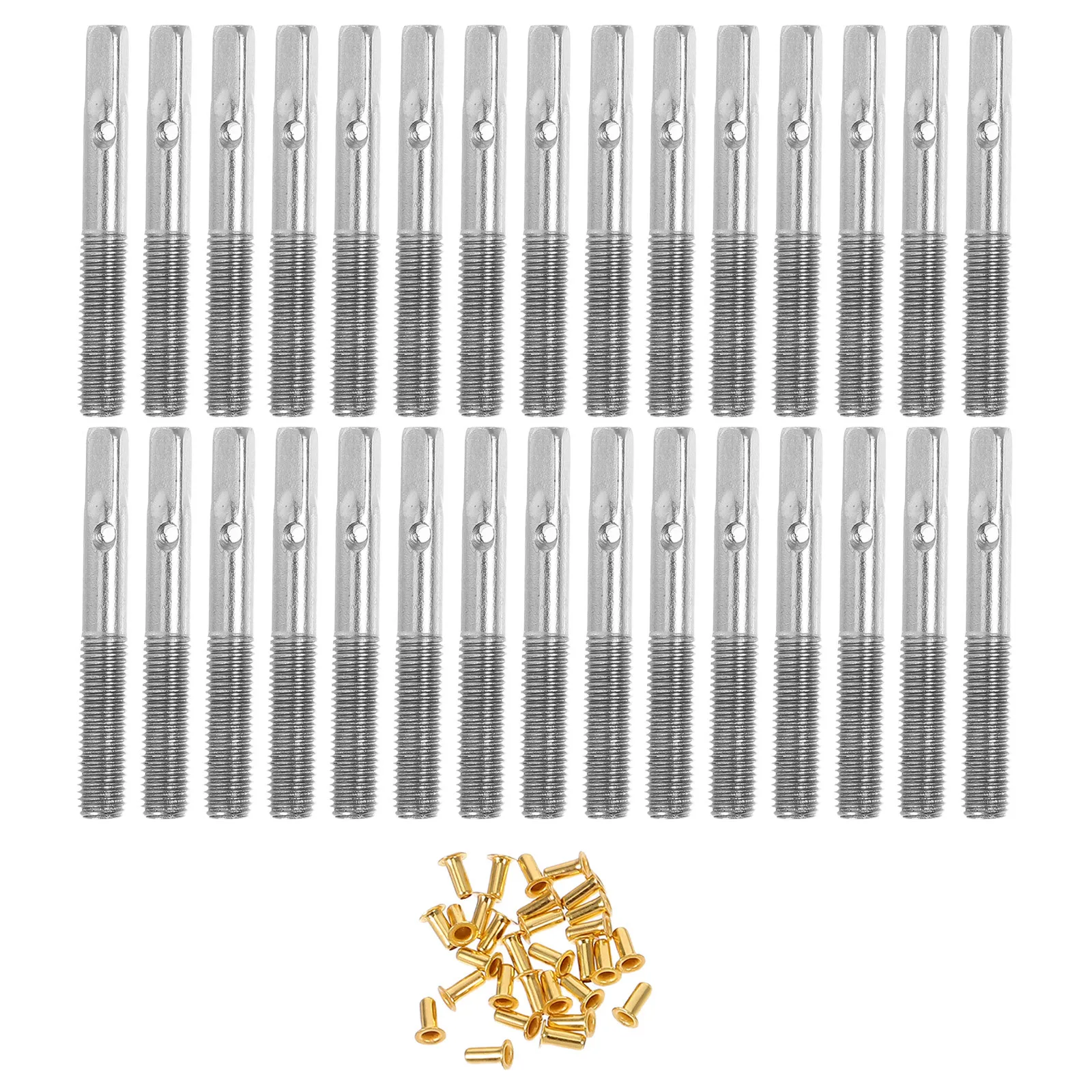 

1Set Lyre Harp Pegs Durable Tuning Pins for Small Stringed Instrument Replacement Harp Accessories Essential Brass Rivets Set