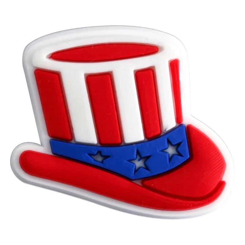 New Arrival America PVC Shoe Charms Cute DIY Footwear Decor Accessories Removable Ornaments For Clogs Bubble Slides Perfect Part