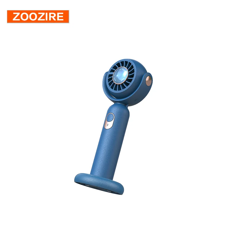 ZOOZRE Handheld Cooler Fan Shaking Head Hang Neck Portable USB Rechargeable Foldable Adjustable Wind Speed Fan For Home Office