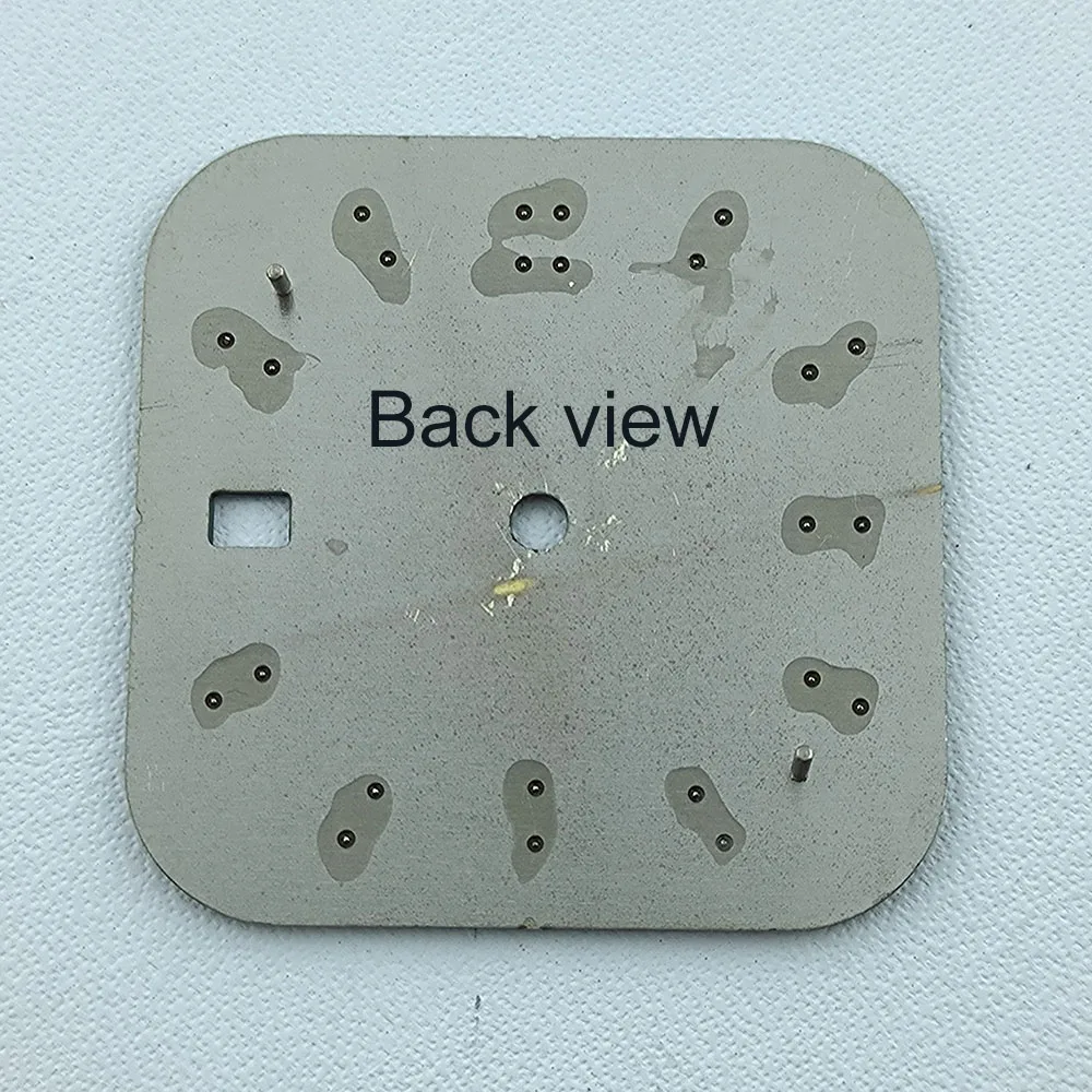 29.5mm NH35 dial Square Dial Custom Logo watch dial green luminous suitable for NH35/NH36 movement watch accessories repair tool