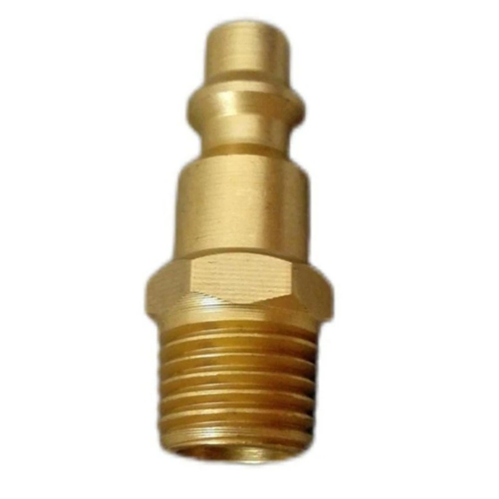 Air Hose Fittings Quick Connect 1/4 Inch NPT, Brass Male Air Coupler Plug Set, 20 Piece Industrial Type D