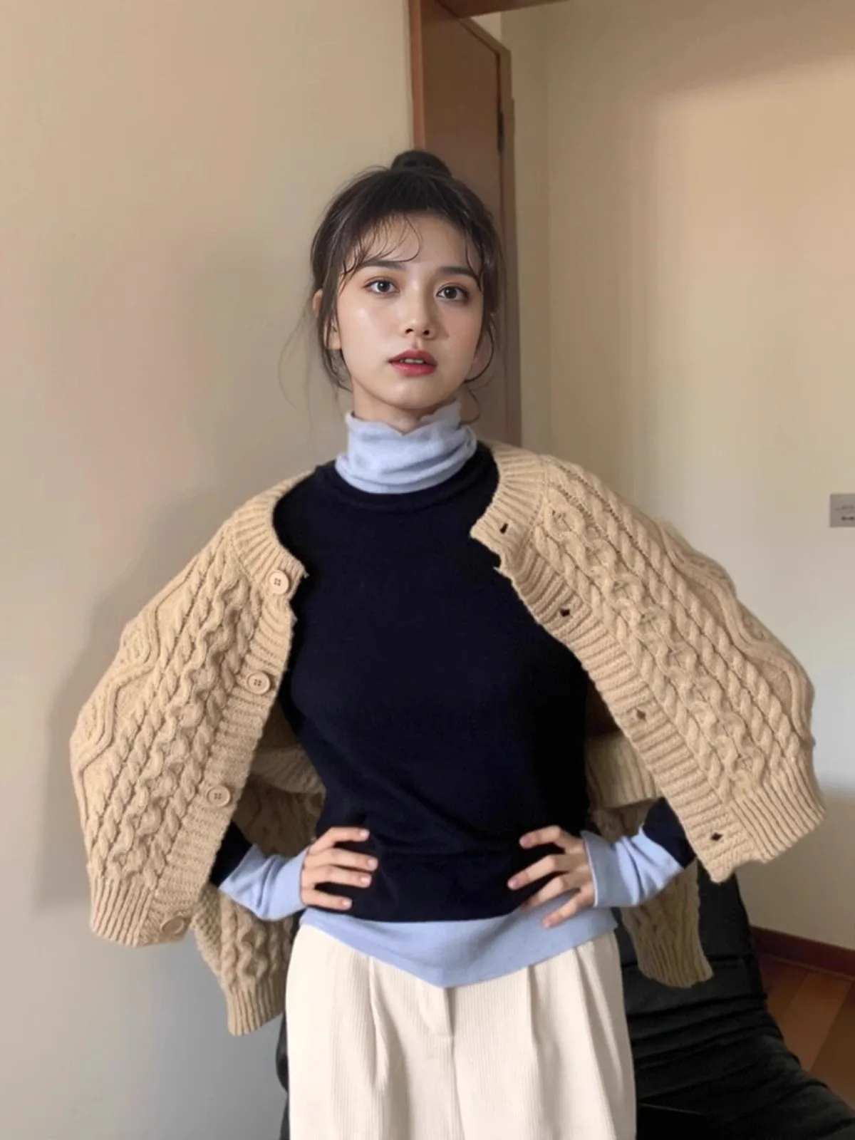 

Sweaters Jumpers Pullovers Womens Elegant Chic Woman Top Cashmere Quill Pen Pattern Slim-Fit Library Cute Club Literature Simple