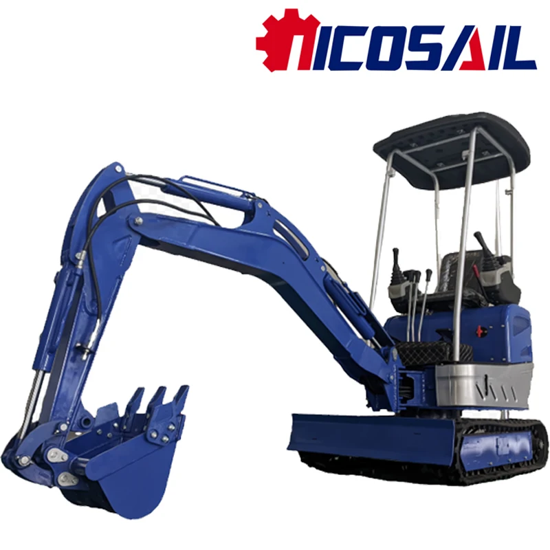 Customization Mini Excavator Small Digger 1.7TON 0.8 Ton 1 Ton Micro Digging Machine With Attachments Agricultural Machinery