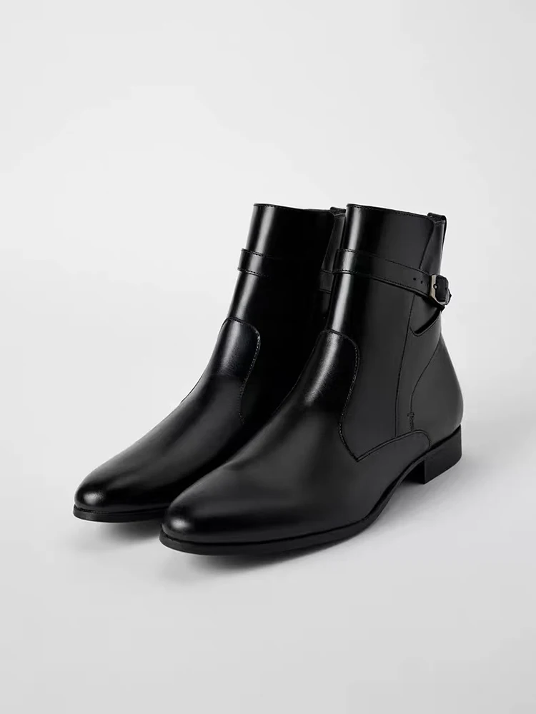 

Women's Chelsea Boots Autumn Winter New Sle Flat Bot Briti Sle Bule ort Boot Retro Ankle Length arp Pointed Toe