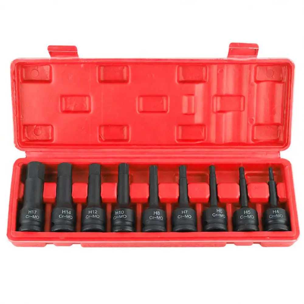 Heavy Duty 1 2 Drive Hexagon Bit Socket For Pneumatic Impact Wrench Electric Power Drill Manual Ratchet Automotive Repair Tool
