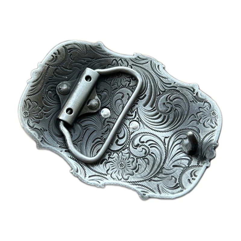 Cowboy Belt Floral Buckles for Men Women Engraved Cool Replacement (Bronze) Buckles Western Simple Replacement