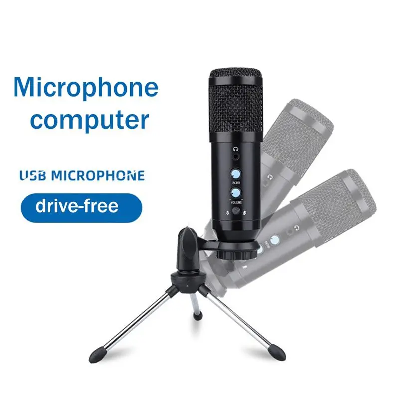 USB Condenser Microphone USB Computer Recording Live Gaming Video Conference Microphone for Laptop Desktop PC