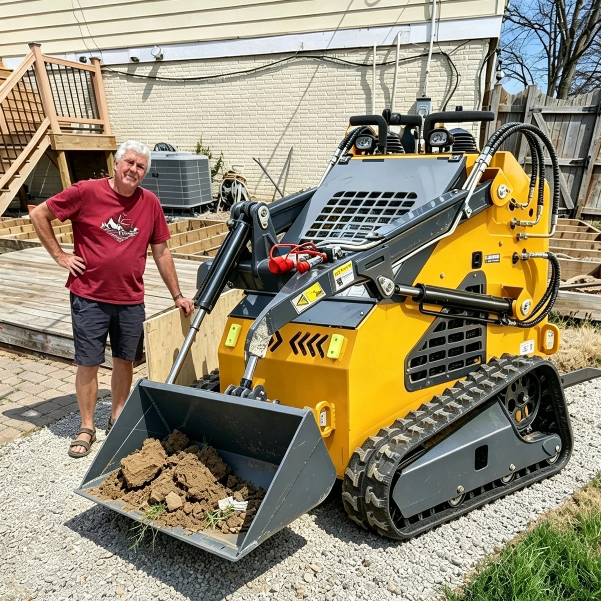 Mini Loader 500kg Hydraulic Lifting Strong Bucket Digging Force Flexible Steering Farm Earthmoving Machinery Customized