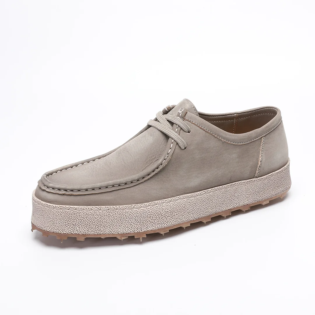 CLAIAMI New Washed Leather Handmade Men Shoes Cowhide Casual Shoes for Men Lace-up Comfortable Genuine Leather Sneakers Zapatos